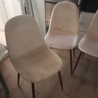 Pack 4 Sillas Terciopelo Beige