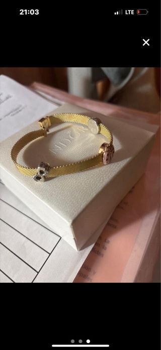 Pulsera Pandora Malla Dorada Talla 20