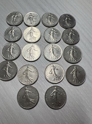 18 Monete da 1 Franco Francese