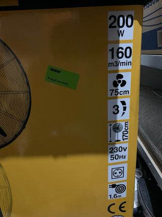 Ventilador Industrial de Pie IRONSIDE Negro