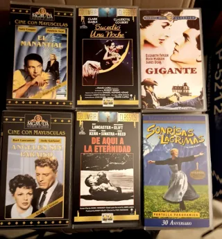 Lote 6 Películas VHS Clásicas (Español)