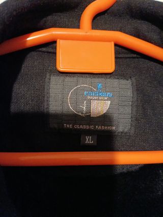 Abrigo Negro Hombre Talla XL