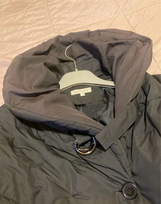 Giaccone donna marrone con collo a cappuccio