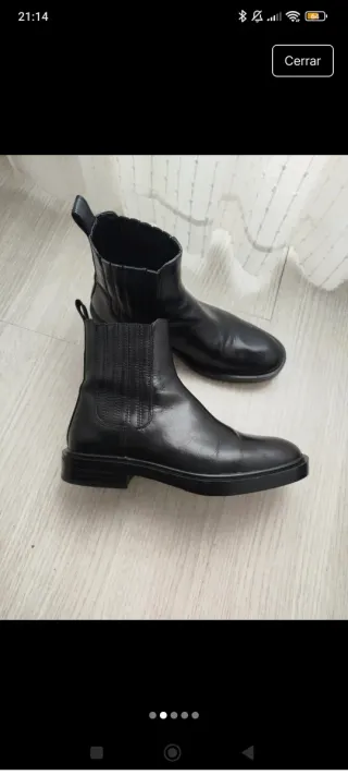 Botines de piel negros