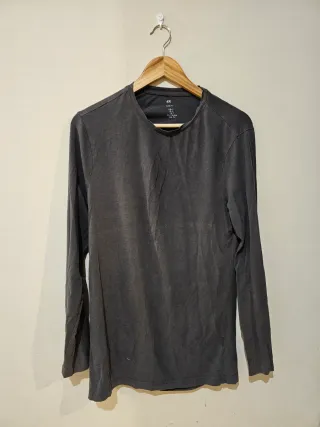Camiseta H&M manga larga gris S