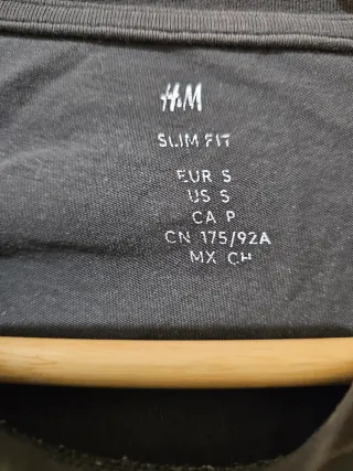 Camiseta H&M manga larga gris S