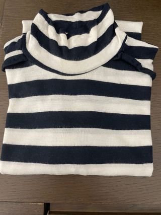 Camiseta rayas marineras negro y blanco