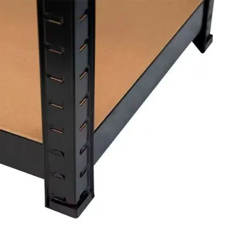 Pack de 2 Estanterías Metálicas Galvanizada Negra