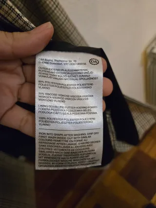 Americana cuadros marrón/beige