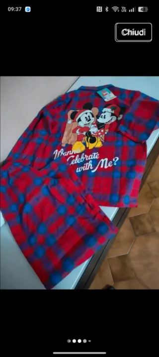 Pigiama Disney Mickey e Minnie 7-8 anni