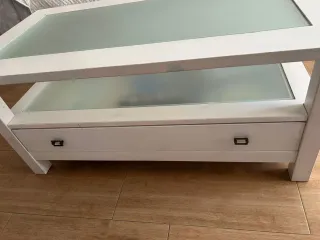 Mesa de centro madera pino con cristal