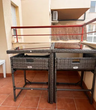 Mesa y 4 Sillas Exterior Ratán