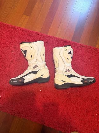 Botas de Moto Acerbis Blancas y Negras