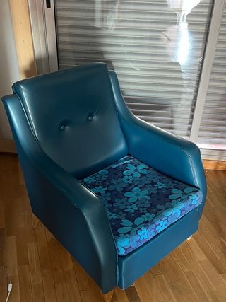 Poltrona vintage blu