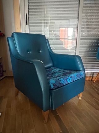 Poltrona vintage blu