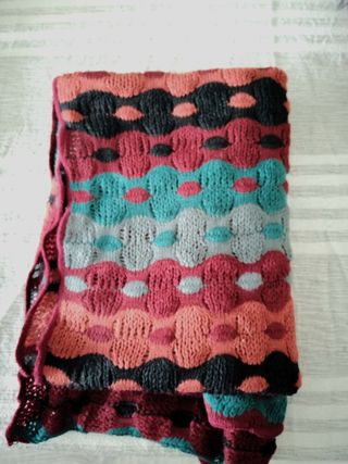 Bufanda tejida multicolor