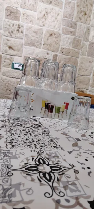 Set 6 Bicchieri in Vetro