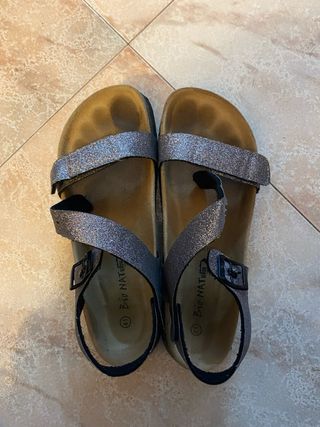 Sandali donna glitter argento