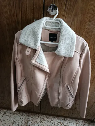 Chaqueta New Look Rosa con Borreguito