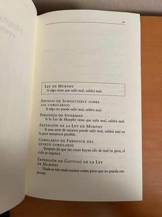 La Ley de Murphy y La ley de Murphy del 2000