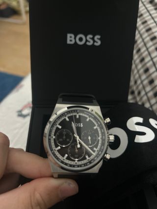 Reloj Hugo Boss Negro y Plateado