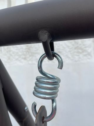 Balancín exterior grande beige y morado