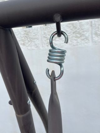 Balancín exterior grande beige y morado