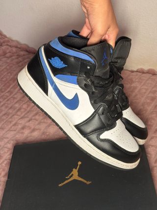 Nike Air Jordan 1 Mid Negro/Azul