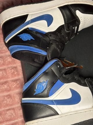Nike Air Jordan 1 Mid Negro/Azul