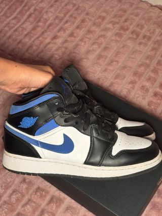 Nike Air Jordan 1 Mid Negro/Azul