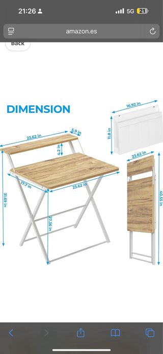 Escritorio Plegable GreenForest con Bolsa