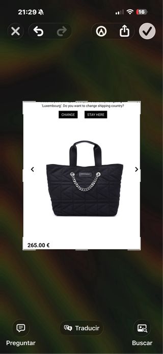 Bolso Karl Lagerfeld Negro Acolchado Cadena