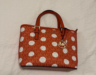 Bolso Michael Kors Jet Set Mini Lunares Naranja