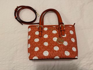 Bolso Michael Kors Jet Set Mini Lunares Naranja