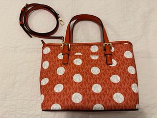 Bolso Michael Kors Jet Set Mini Lunares Naranja