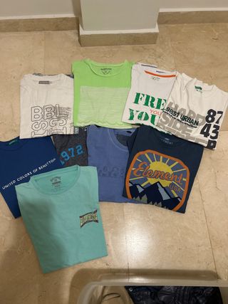 camisetas talla 12-14 varias marcas varios colores