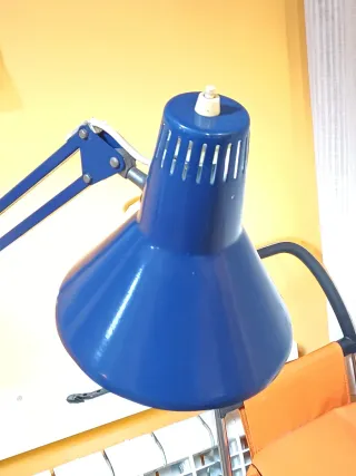 Lámpara de arquitecto vintage azul