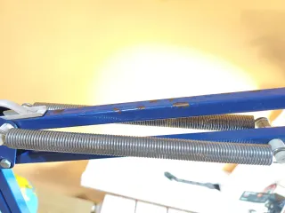 Lámpara de arquitecto vintage azul
