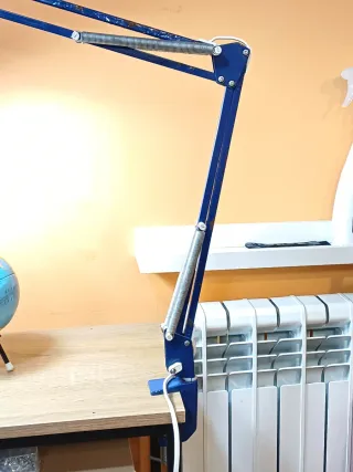 Lámpara de arquitecto vintage azul