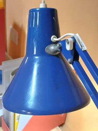 Lámpara de arquitecto vintage azul