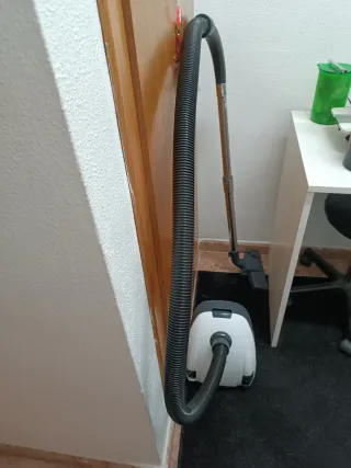 Aspiradora blanca y gris