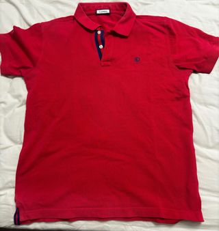Polo Ganso Rojo Manga Corta Talla L