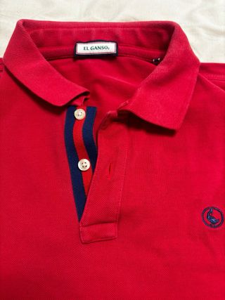 Polo Ganso Rojo Manga Corta Talla L