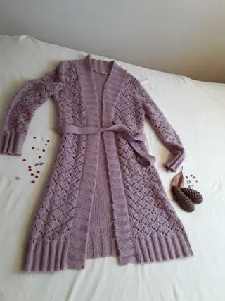 Chaqueta larga TL Tex morada talla única