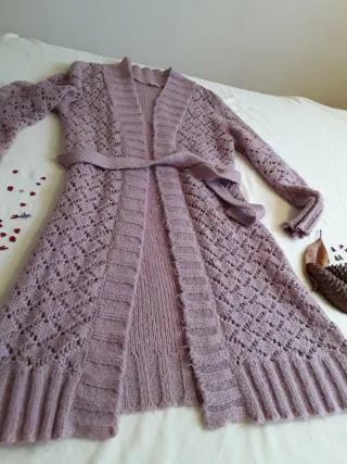 Chaqueta larga TL Tex morada talla única