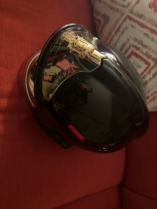 Casco Bomberos F1SF Negro Dorado