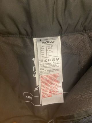 Pantalón de nieve infantil negro