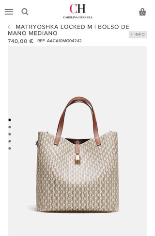 Bolso Carolina Herrera Beige y Rosa