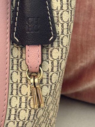 Bolso Carolina Herrera Beige y Rosa