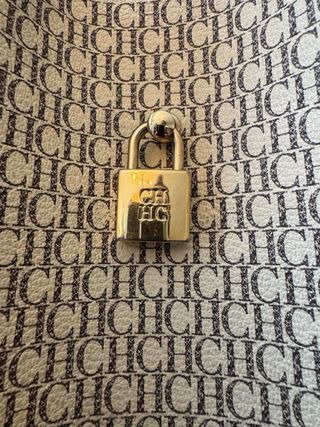 Bolso Carolina Herrera Beige y Rosa